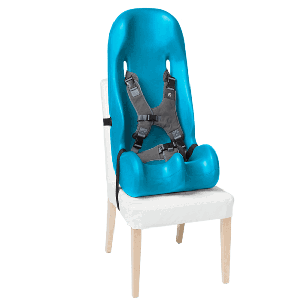 The sitter Seat is a very hygiene as it can be cleaned with normal disinfectant wipes, it also fit to a regular chair which makes it perfect for traveling or going to a restaurant as it will adapt to the chair there with the two simple straps