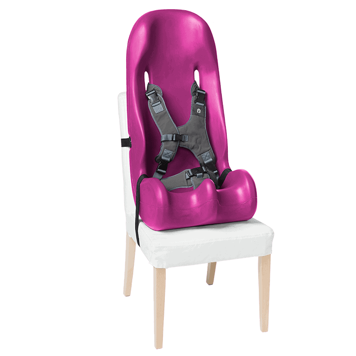 The sitter Seat is a very hygiene as it can be cleaned with normal disinfectant wipes, it also fit to a regular chair which makes it perfect for traveling or going to a restaurant as it will adapt to the chair there with the two simple straps
