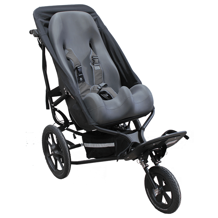 the delta jogger can be fitted with a sitter canvas which makes it possible to fit a sitter seat into the push chair and bring it along outdoor