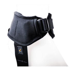Ankle positioning support with strap for fasten to the user ankles