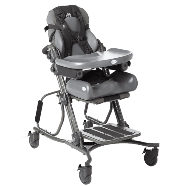 The catch up chair allows the Liner Hip Flexto be mounted into the chair for a more comfortable seating support