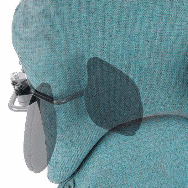 The Timo therapy chair can be equipped with core support for disabaled with weak upper body strength