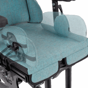 Timo therapy chair with adjustable thigh supporters