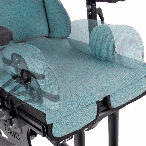 Timo therapy chair with adjustable thigh supporters