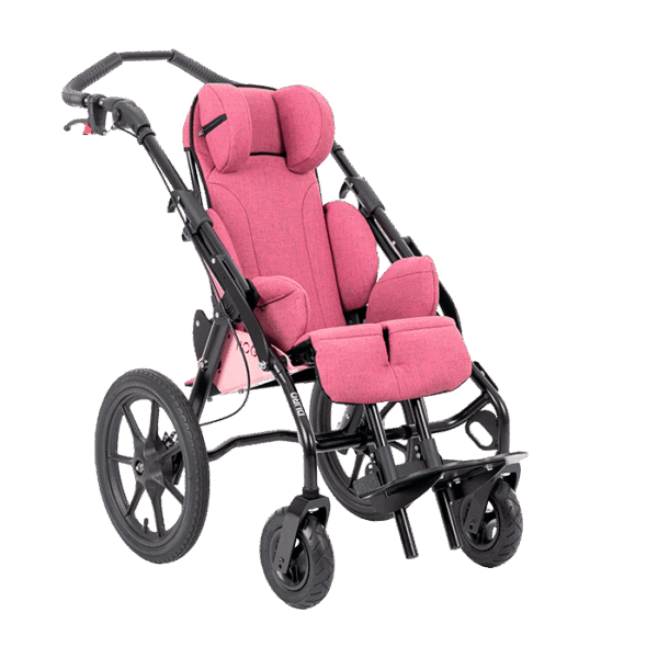 Hoggi Duro push chair with pink upholstry