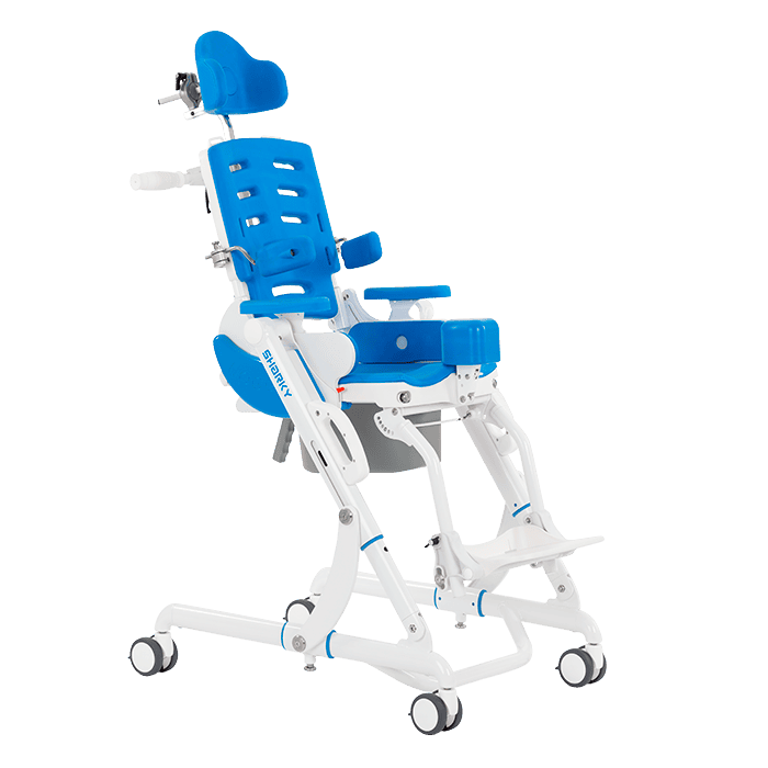 Hoggi Sharky bath and toilet chair fully equipped
