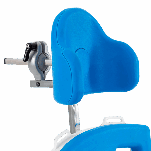 Hoggi Sharky bath and toilet chair headrest with very adaptive positioning adjustment