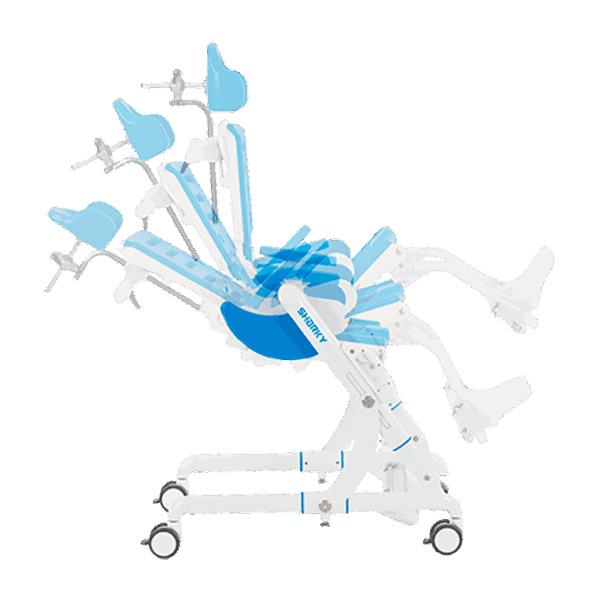 Hoggi Sharky bath and toilet chair with the full body tilt function