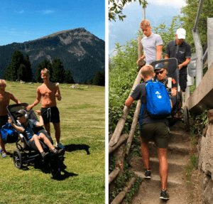 All the brothers together celebrating the mountain climb