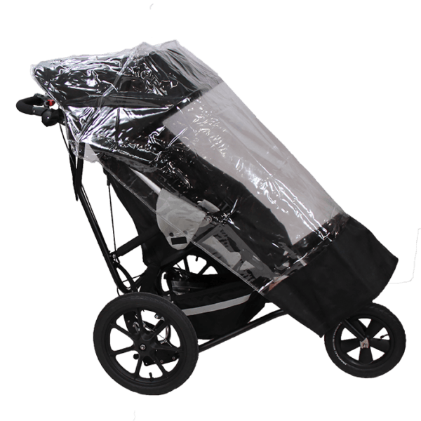 Delta Push Chair Raincover will keep the child safe and dry from rain, hail and snow, side view