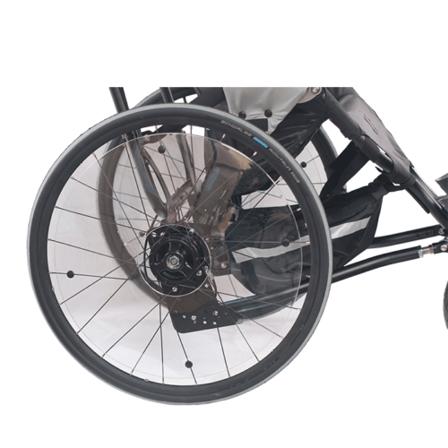 Spokes cover protects the driver and user from a sudden stop by sticks and other things