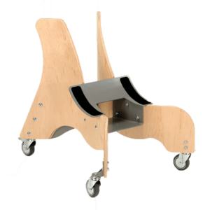 This Wooden mobile base is made to mount a MPS seat onto, which will make it easy accesable to your child and is also easy to maneuvre around the house as well as the instution