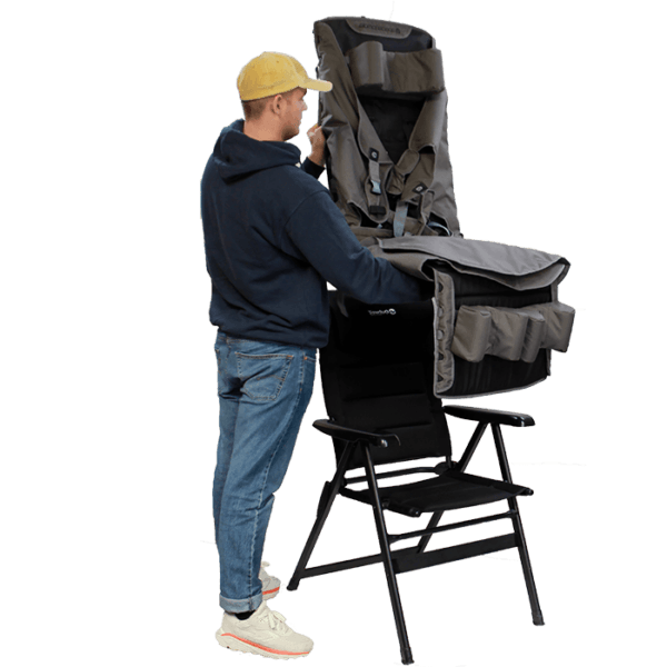 The Recliner is easy to attach to a reclinable chair.