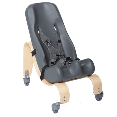 The Sitter Seat can like the floor base be mounted in differnt angels to make sure your child sits in the most comfortable position