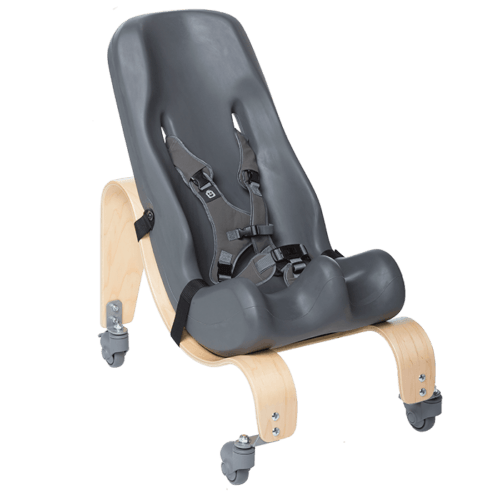 The Sitter Seat can like the floor base be mounted in differnt angels to make sure your child sits in the most comfortable position