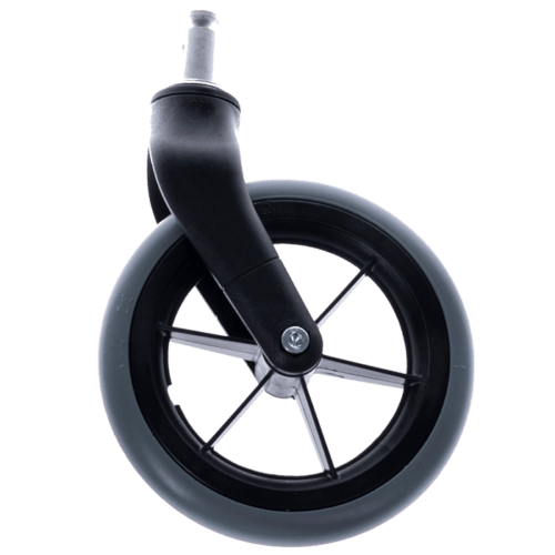 The benecykl can have a small swivel wheel attached, which makes turning around small spaces a lot easier for the one pushing