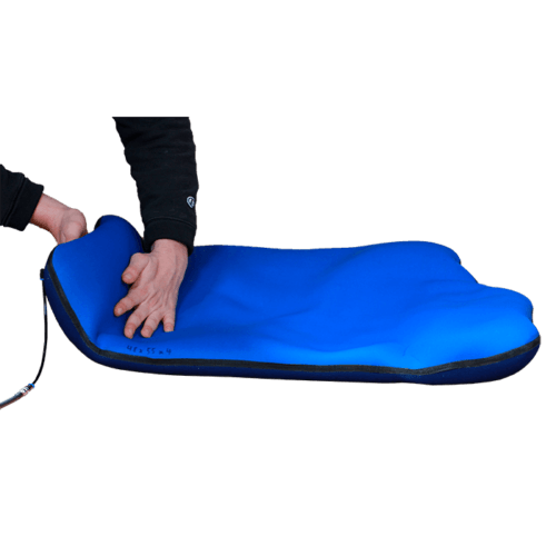 The vakuform cushions can be shaped with the hands